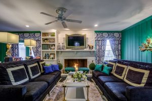 mixing living room patterns