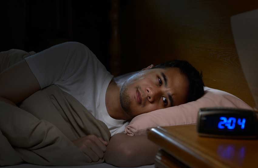 Man with insomnia